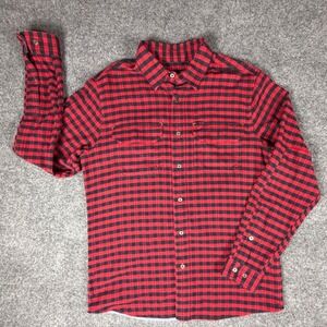 Orvis Mens Active Fit Flannel Shirt Red Black Buffalo Check Plaid Size Medium